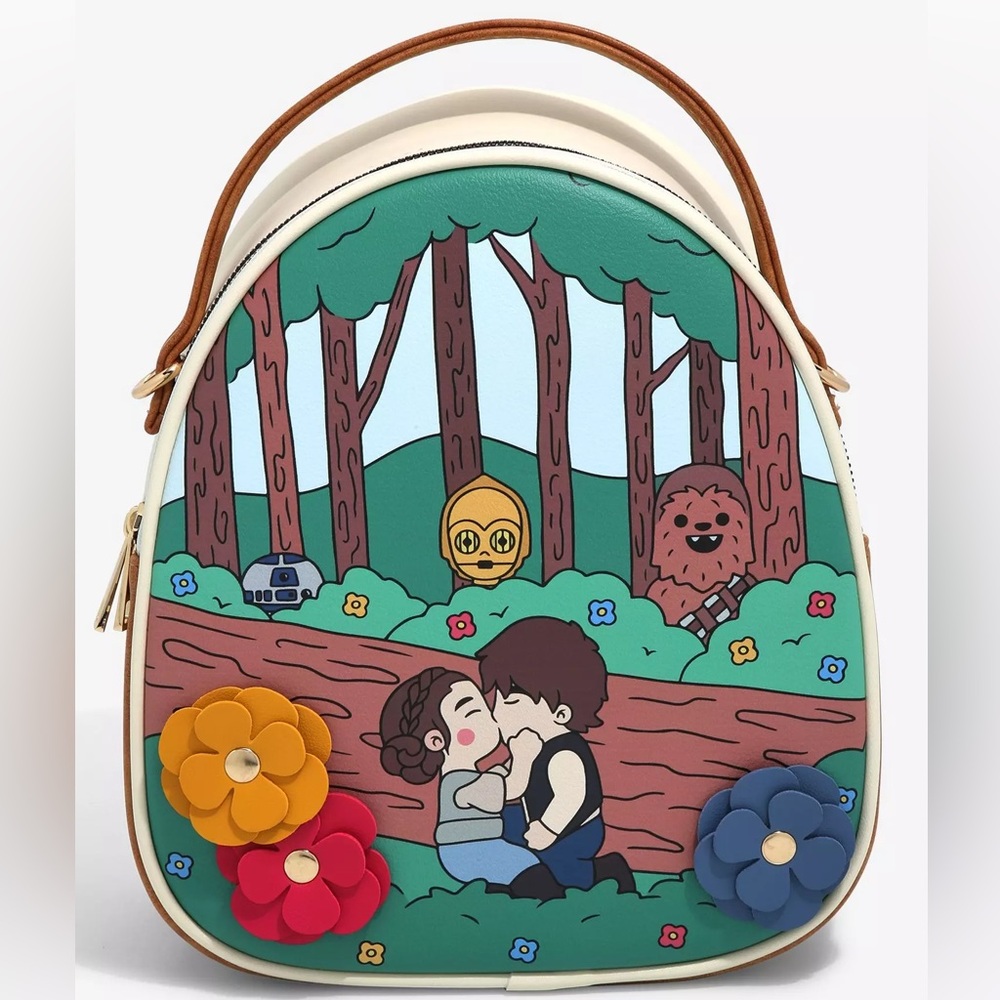 Star Wars Chibi Leia & Han in the Forest Mini Backpack - BoxLunch‎ Exclusive